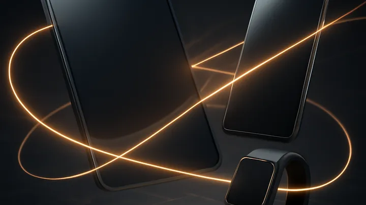 97777BDT COM Multiple devices floating in harmony